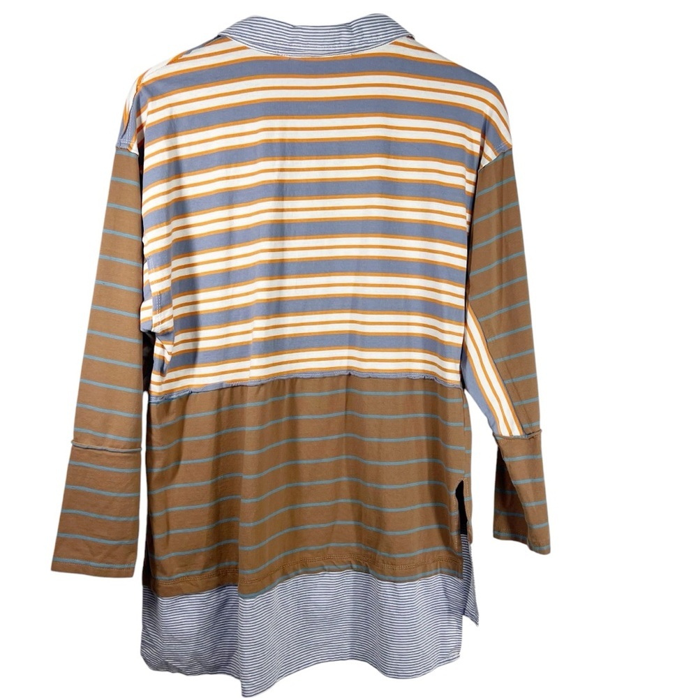 Davi & Dani Patchwork Collared Button Down Blouse… - image 7